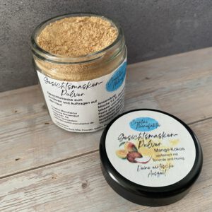 Gesichtsmaskenpulver Mango-Kokos
